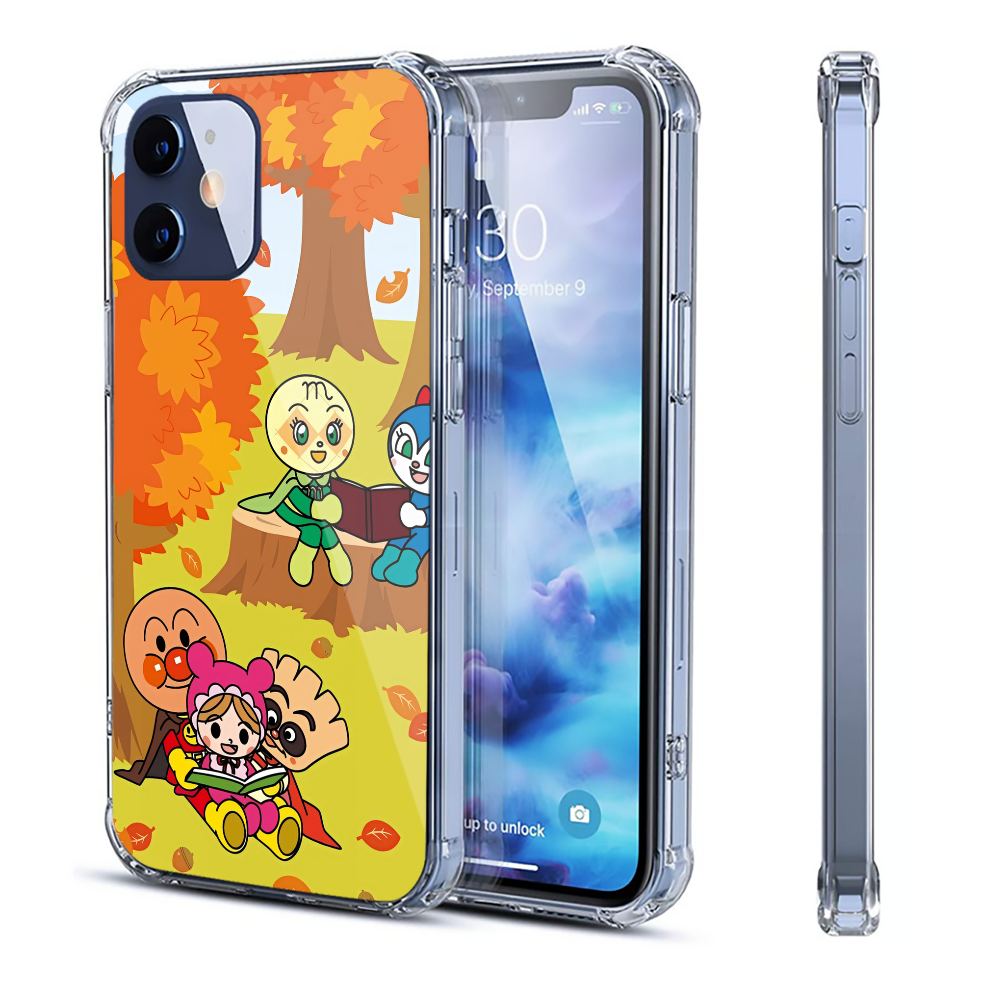 （画像用） アンパンマン Anpanman 【iPhone 12シリーズ対応】透明スマホケース（クリアソフトケース）